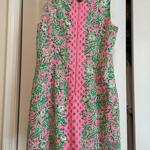 Lilly Pulitzer Pink and Green Mila Shift Dress